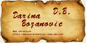 Darina Božanović vizit kartica